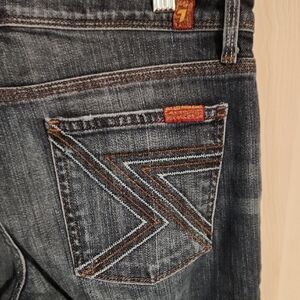 7 For All Mankind Women's Boot Cut Jeans with Contrast Stitching